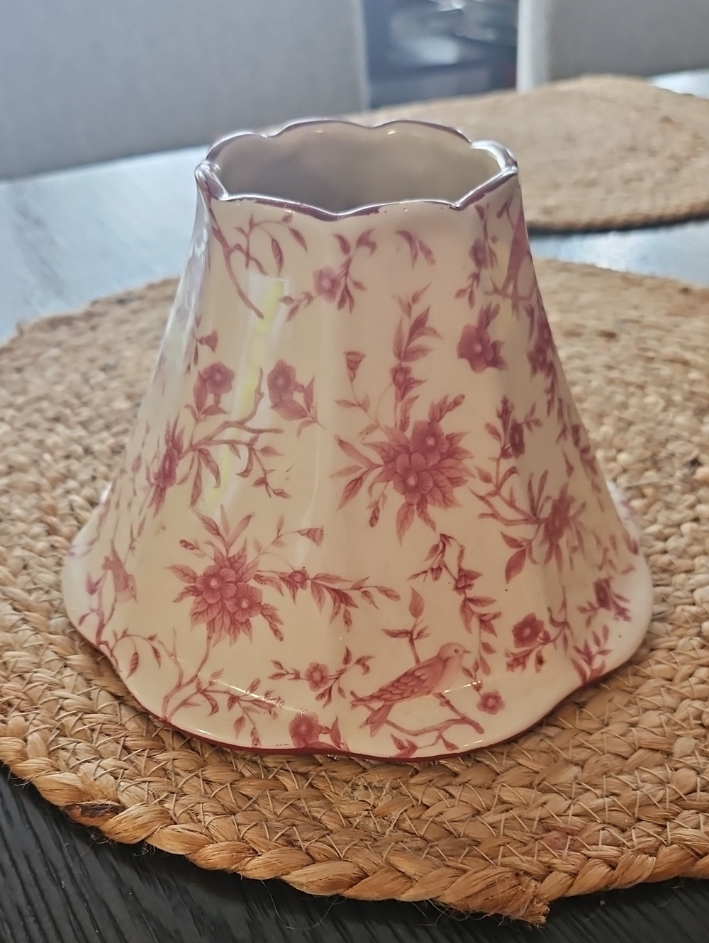 Red & White Candle Shade